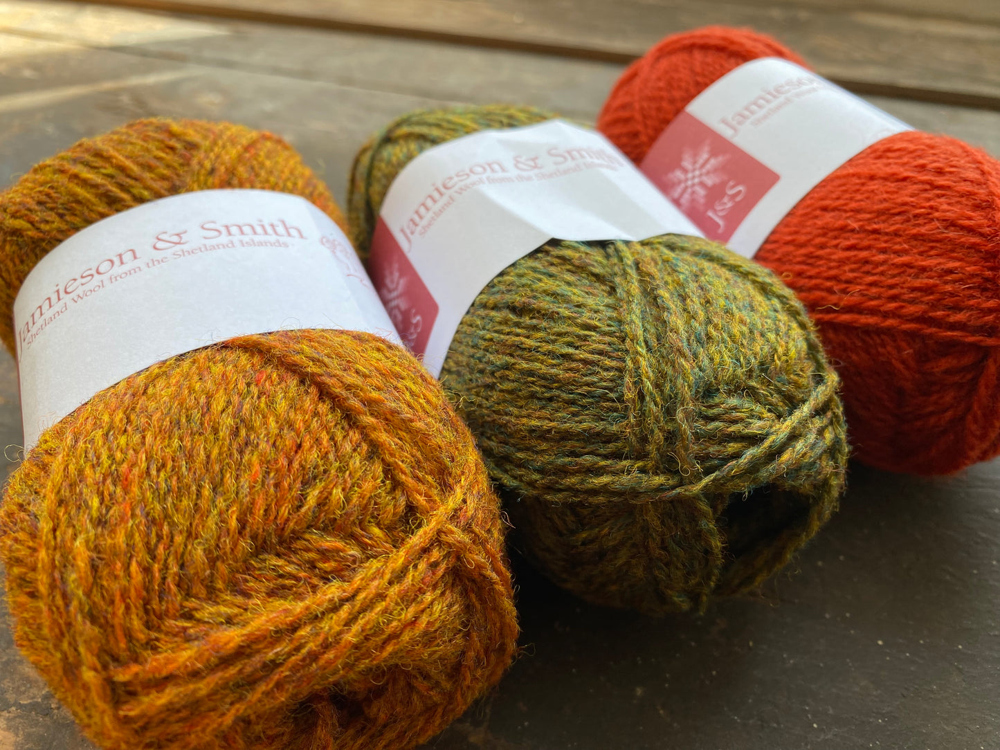 Large, Mini and Bookmark Loom with three 25g Jamieson & Smith Shetland Wool