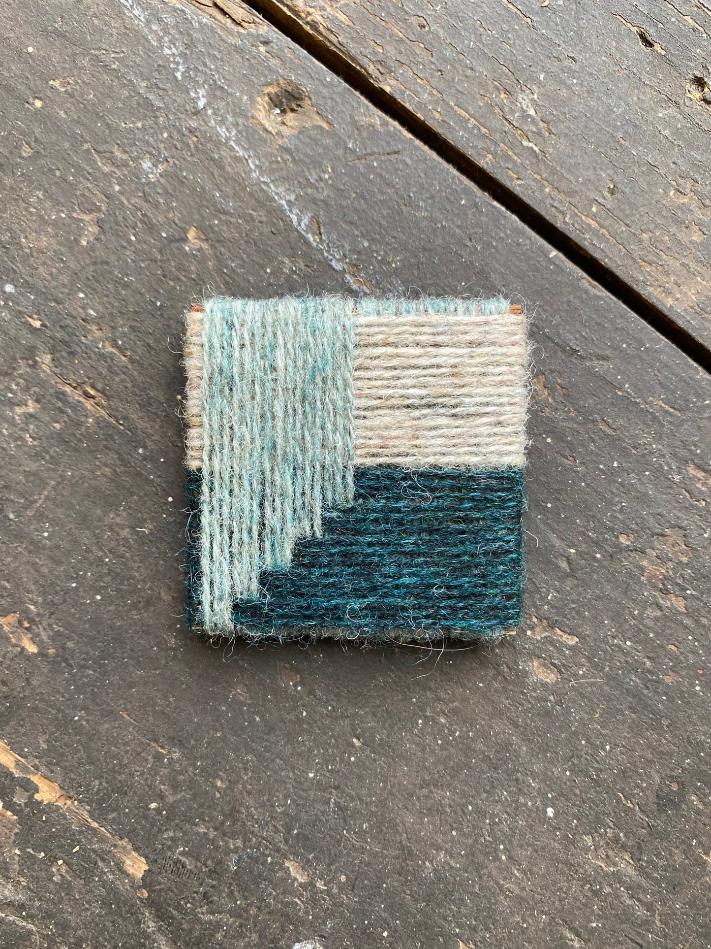 Wrap weaving brooch large