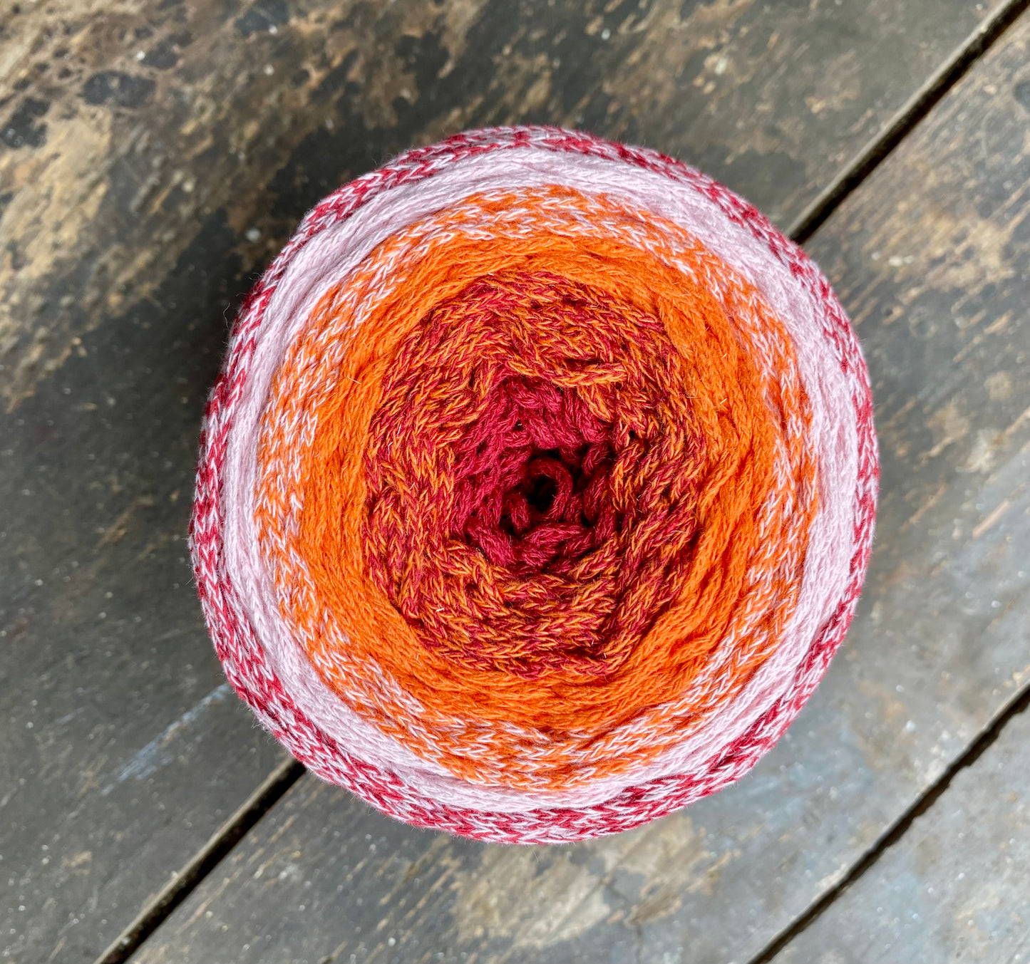 Large multi coloured crochet basket
