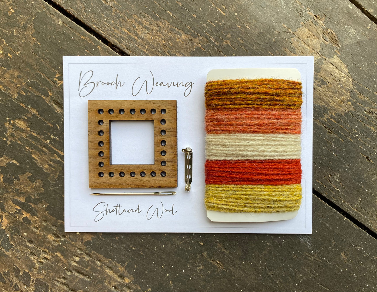 Wrap weaving brooch large