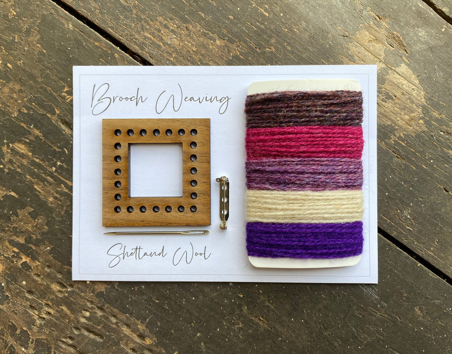Wrap weaving brooch large