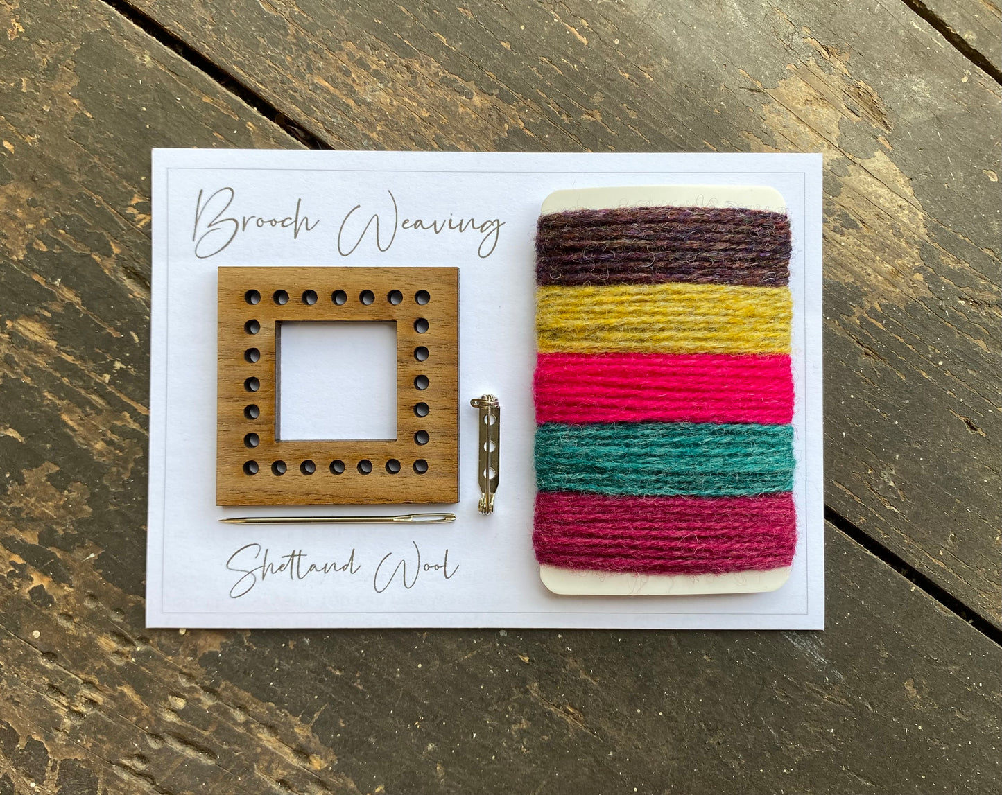 Wrap weaving brooch large