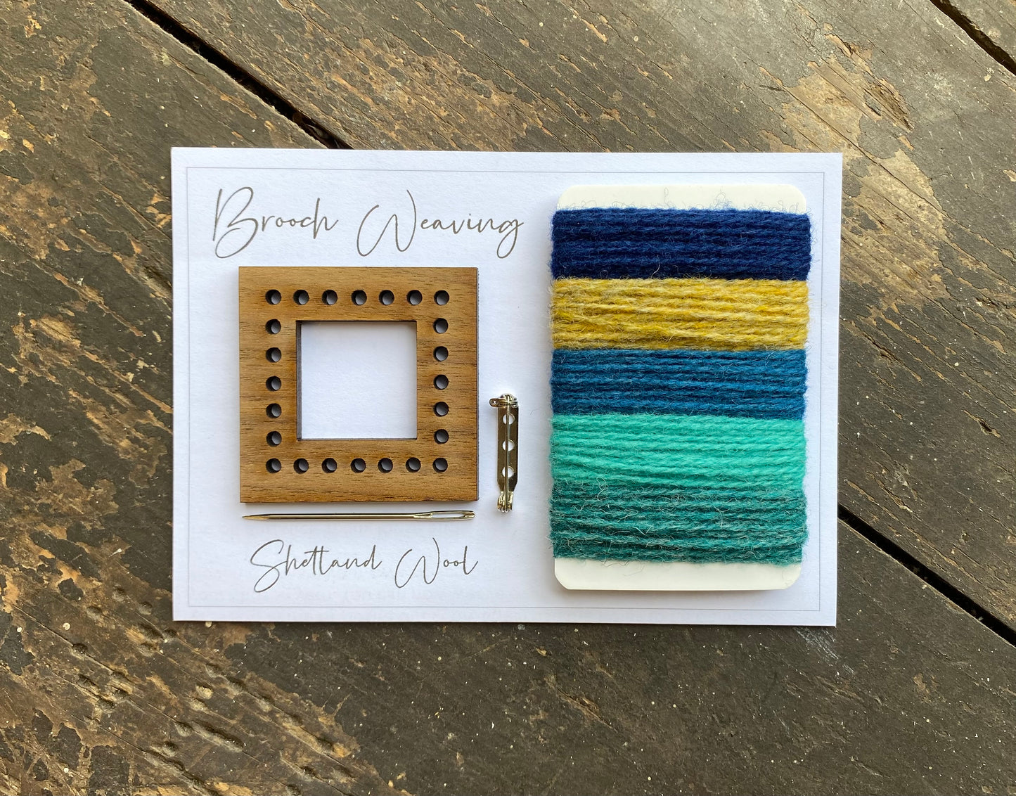 Wrap weaving brooch large