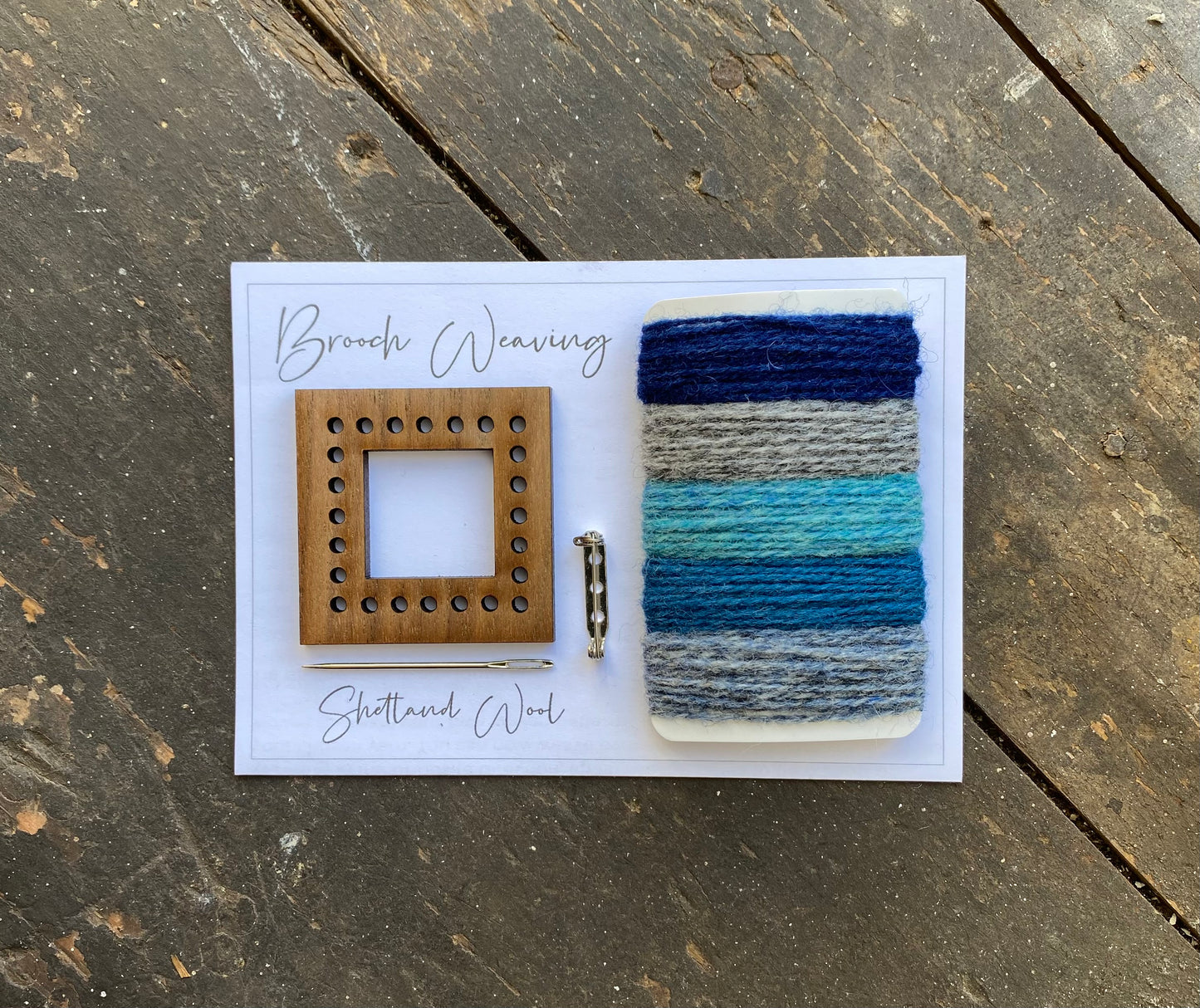 Wrap weaving brooch large